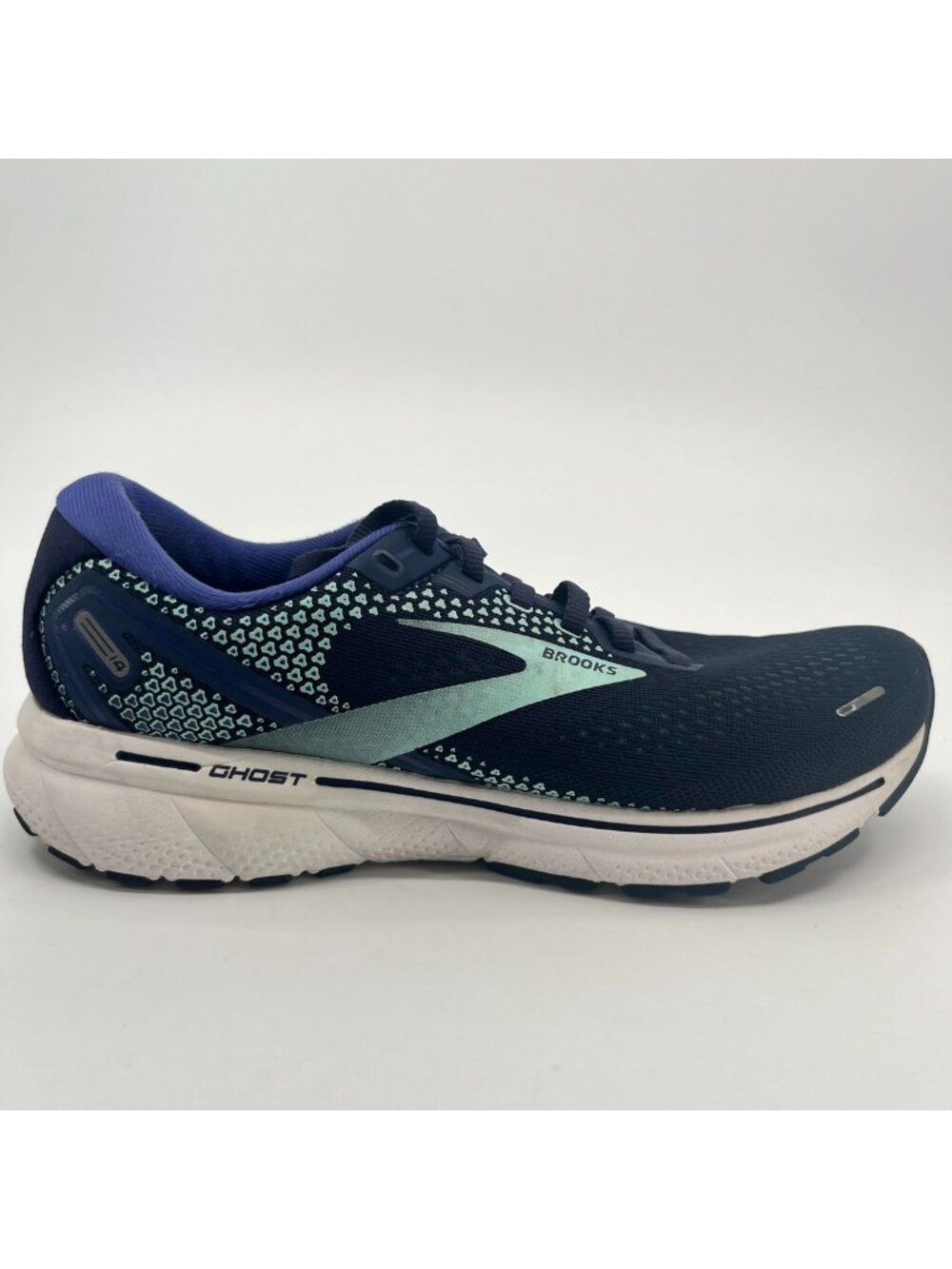Brooks Ghost 14 Womens Size 8.5 Blue White Green Running Walking Shoes Sneakers